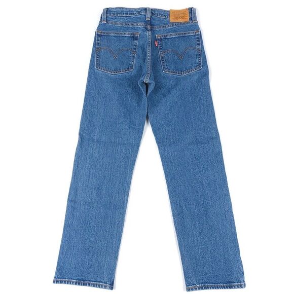 LEVIS Premium Wedgie Straight High Rise Ankle Crop Jeans Western Denim 24 x 28 - Picture 5 of 9